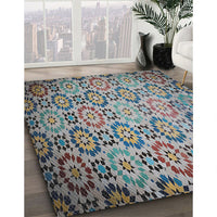 Patterned Black Novelty Rug, pat2065