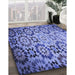 Machine Washable Transitional Denim Blue Rug in a Family Room, wshpat2066blu