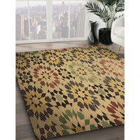 Patterned Golden Gold Rug, pat2066brn