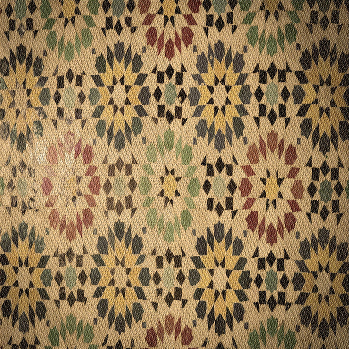 Round Patterned Golden Gold Rug, pat2066brn