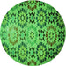 Square Patterned Green Rug, pat2066grn