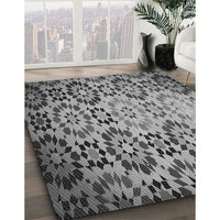 Patterned Dark Gray Rug, pat2066gry