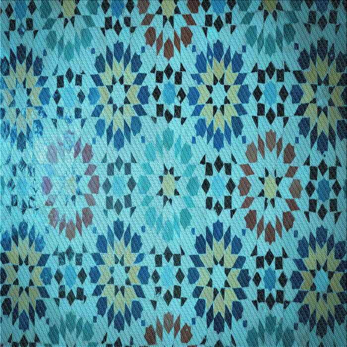 Round Machine Washable Transitional Teal Green Rug, wshpat2066lblu