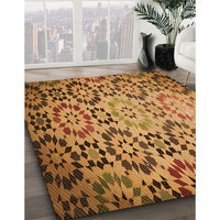 Patterned Saddle Brown Rug, pat2066org