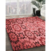 Patterned Red Rug in Family Room, pat2066rd