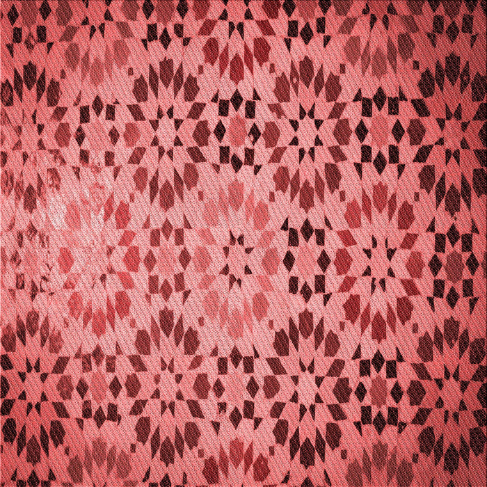 Round Patterned Red Rug, pat2066rd