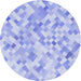 Square Patterned Sky Blue Rug, pat2068blu