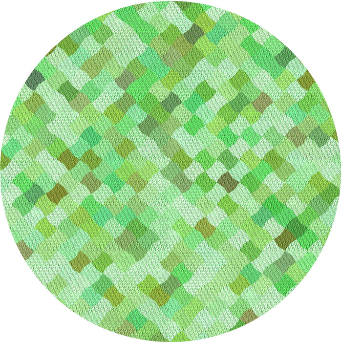 Square Patterned Jade Green Rug, pat2068grn