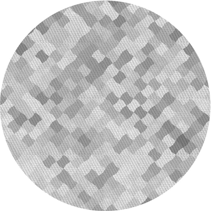 Square Patterned Gunmetal Gray Rug, pat2068gry