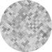 Square Patterned Gunmetal Gray Rug, pat2068gry