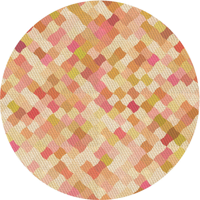 Square Machine Washable Transitional Orange Rug in a Living Room, wshpat2068org