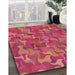 Machine Washable Transitional Red Rug in a Family Room, wshpat2069brn