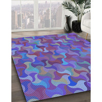 Patterned Blue Rug, pat2069lblu