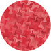 Square Patterned Red Rug, pat2069rd