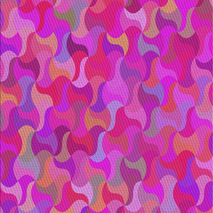 Patterned Deep Pink Modern Rug, pat2069