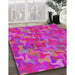 Machine Washable Transitional Deep Pink Rug in a Family Room, wshpat2069