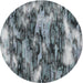 Sideview of Patterned Blue Novelty Rug, pat206