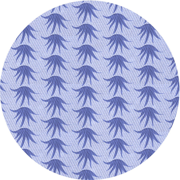 Square Machine Washable Transitional Light Slate Blue Rug in a Living Room, wshpat207blu