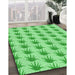 Machine Washable Transitional Jade Green Rug in a Family Room, wshpat207grn