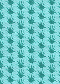 Machine Washable Transitional Dark Turquoise Green Rug, wshpat207lblu