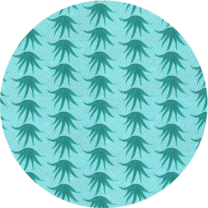 Square Machine Washable Transitional Dark Turquoise Green Rug in a Living Room, wshpat207lblu