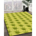 Machine Washable Transitional Pistachio Green Rug in a Family Room, wshpat207yw