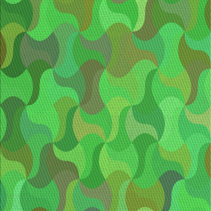 Patterned Dark Lime Green Rug, pat2070grn