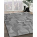 Machine Washable Transitional Smokey Gray Rug in a Family Room, wshpat2070gry