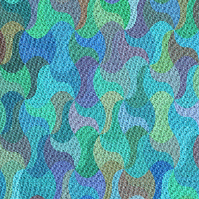 Machine Washable Transitional Glacial Blue Ice Blue Rug, wshpat2070lblu