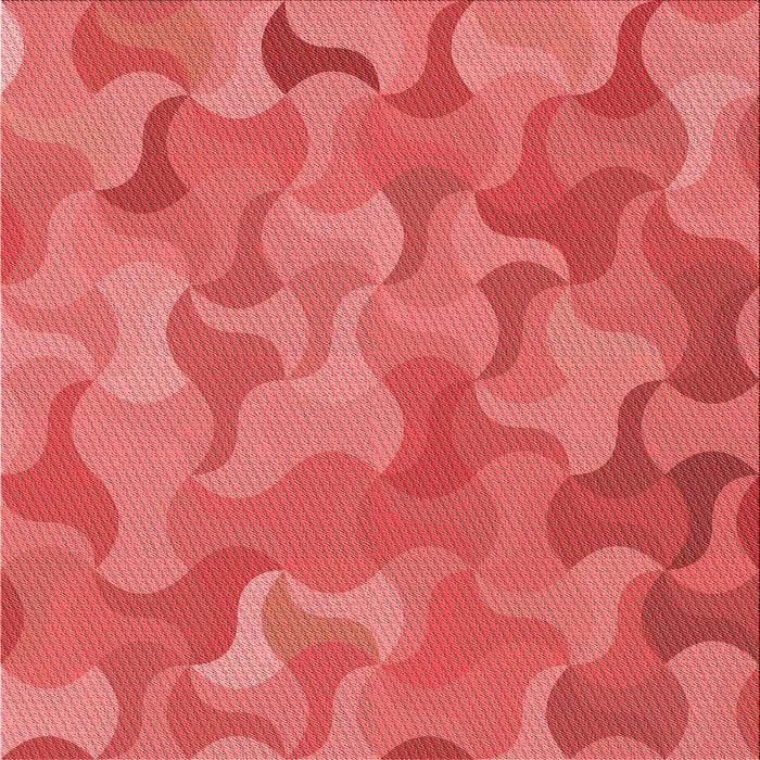 Round Patterned Red Rug, pat2070rd