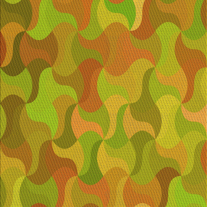 Patterned Green Rug, pat2070yw