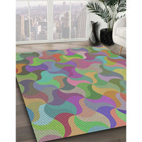 Patterned Purple Modern Rug, pat2070