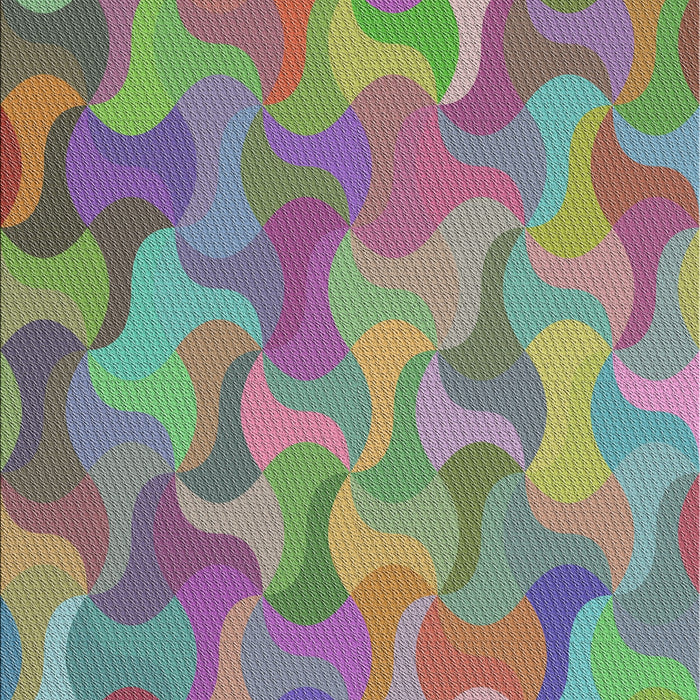 Patterned Purple Modern Rug, pat2070