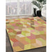 Machine Washable Transitional Chrome Gold Yellow Rug in a Family Room, wshpat2071brn