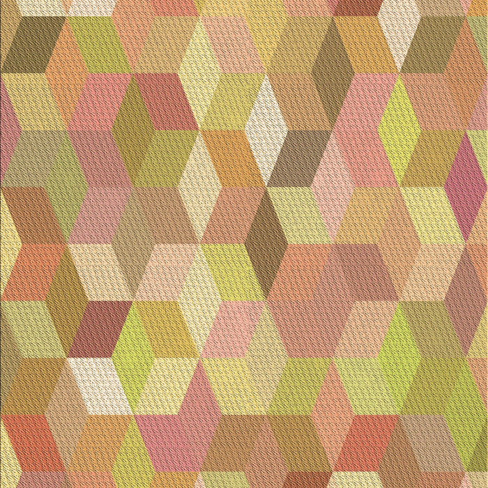 Patterned Chrome Gold Yellow Rug, pat2071brn