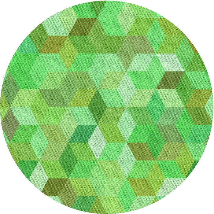 Square Patterned Emerald Green Rug, pat2071grn