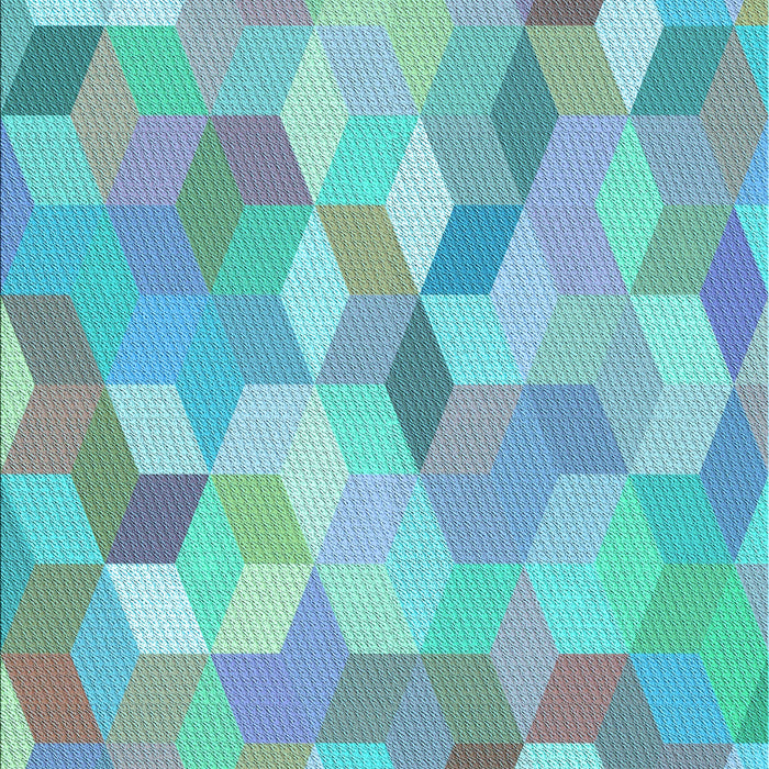 Patterned Koi Blue Rug, pat2071lblu