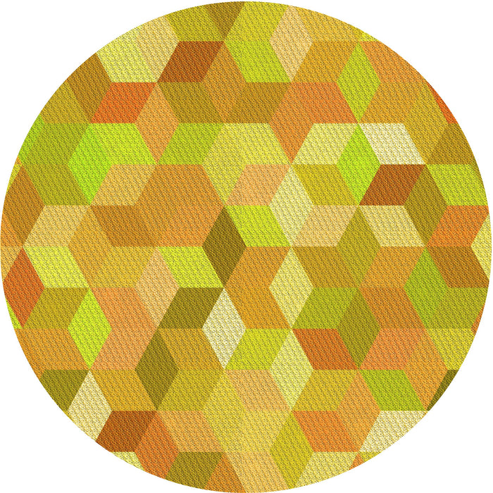 Square Machine Washable Transitional Yellow Rug in a Living Room, wshpat2071yw