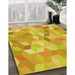 Machine Washable Transitional Yellow Rug in a Family Room, wshpat2071yw