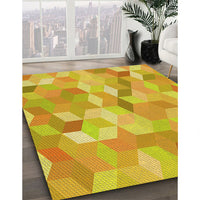 Patterned Yellow Rug, pat2071yw