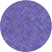 Square Machine Washable Transitional Amethyst Purple Rug in a Living Room, wshpat2072blu