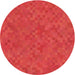 Square Patterned Red Rug, pat2072org
