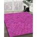 Machine Washable Transitional Fuchsia Magenta Purple Rug in a Family Room, wshpat2072pur