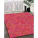 Patterned Red Novelty Rug in Family Room, pat2072
