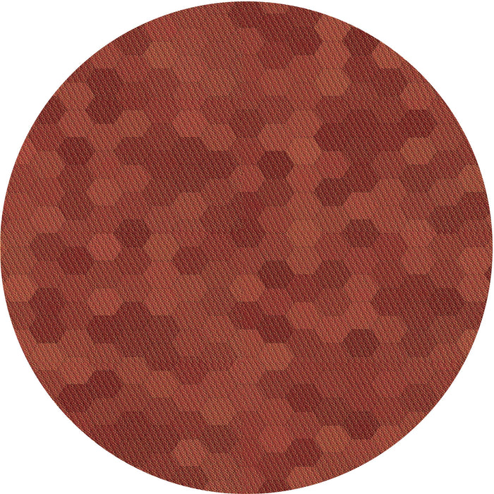 Square Patterned Tomato Red Rug, pat2073brn