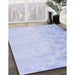 Machine Washable Transitional Blue Rug in a Family Room, wshpat2074blu