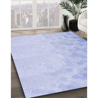 Patterned Blue Rug, pat2074blu