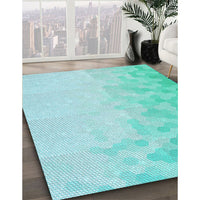 Patterned Diamond Blue Rug, pat2074lblu