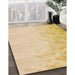 Machine Washable Transitional Sun Yellow Rug in a Family Room, wshpat2074org