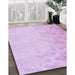 Patterned Violet Purple Rug in Family Room, pat2074pur